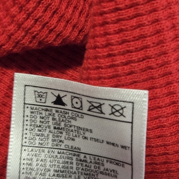 Nike Team Men's Retro 1990's Ohio State Buckeyes Thermal Henley Shirt Red Large - Picture 8 of 9